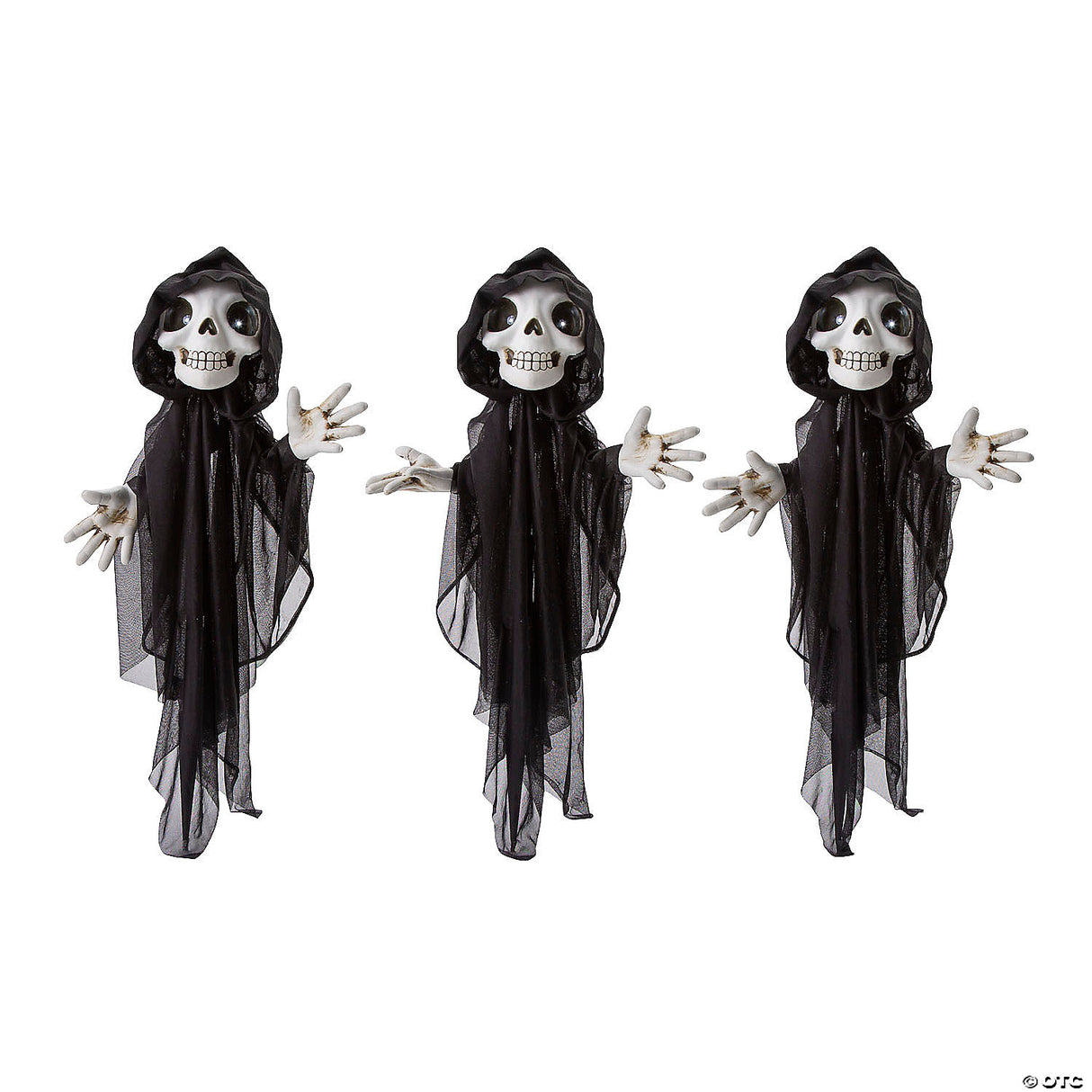 23 1/2" Light-up Eyes Yard Stake Grinning Reapers Set