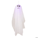 64 3/4" White Light-up Smiling Ghost Hanging Halloween Decoration