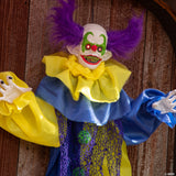 47 1/4" Animated & Light-up Shaking Clown Hanging Halloween Decoration