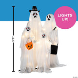 62 3/4" Light-up Standing Ghost Family Halloween Decorations