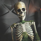 9 3/4" X 14 3/4" Animated Mossy Skeleton Tabletop Halloween Decoration