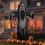 12 Ft. Standing Body Turning Grim Reaper Halloween Decoration