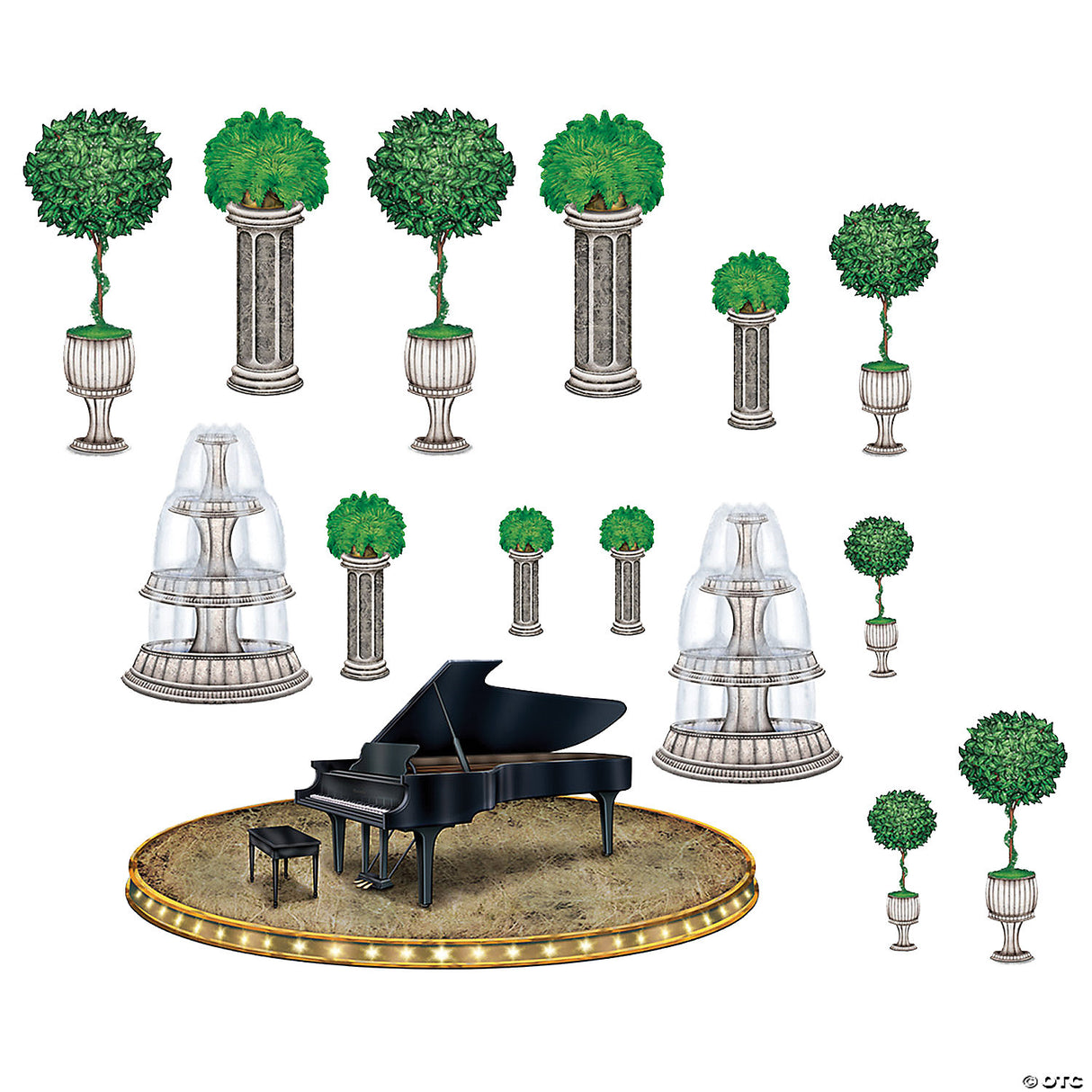 Black-tie Piano And Decor Props