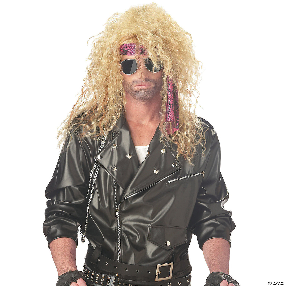 Adults Blonde Heavy Metal Rocker Wig