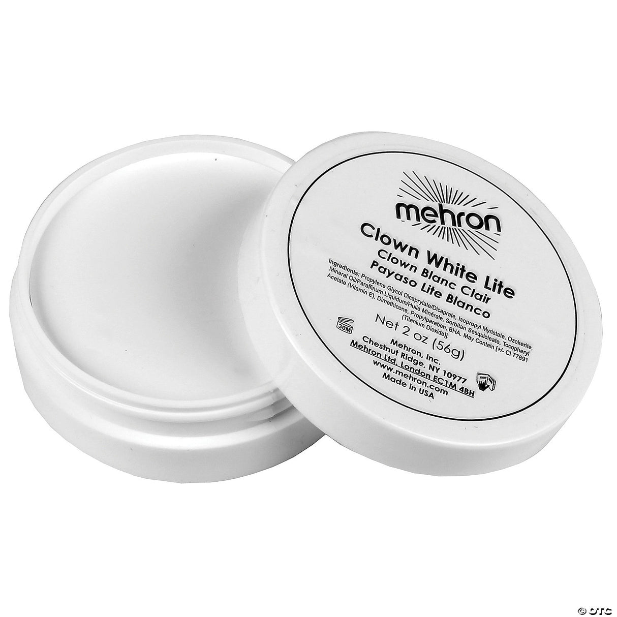 MEHRON CLOWN WHITE LITE MAKEUP 8 OZ