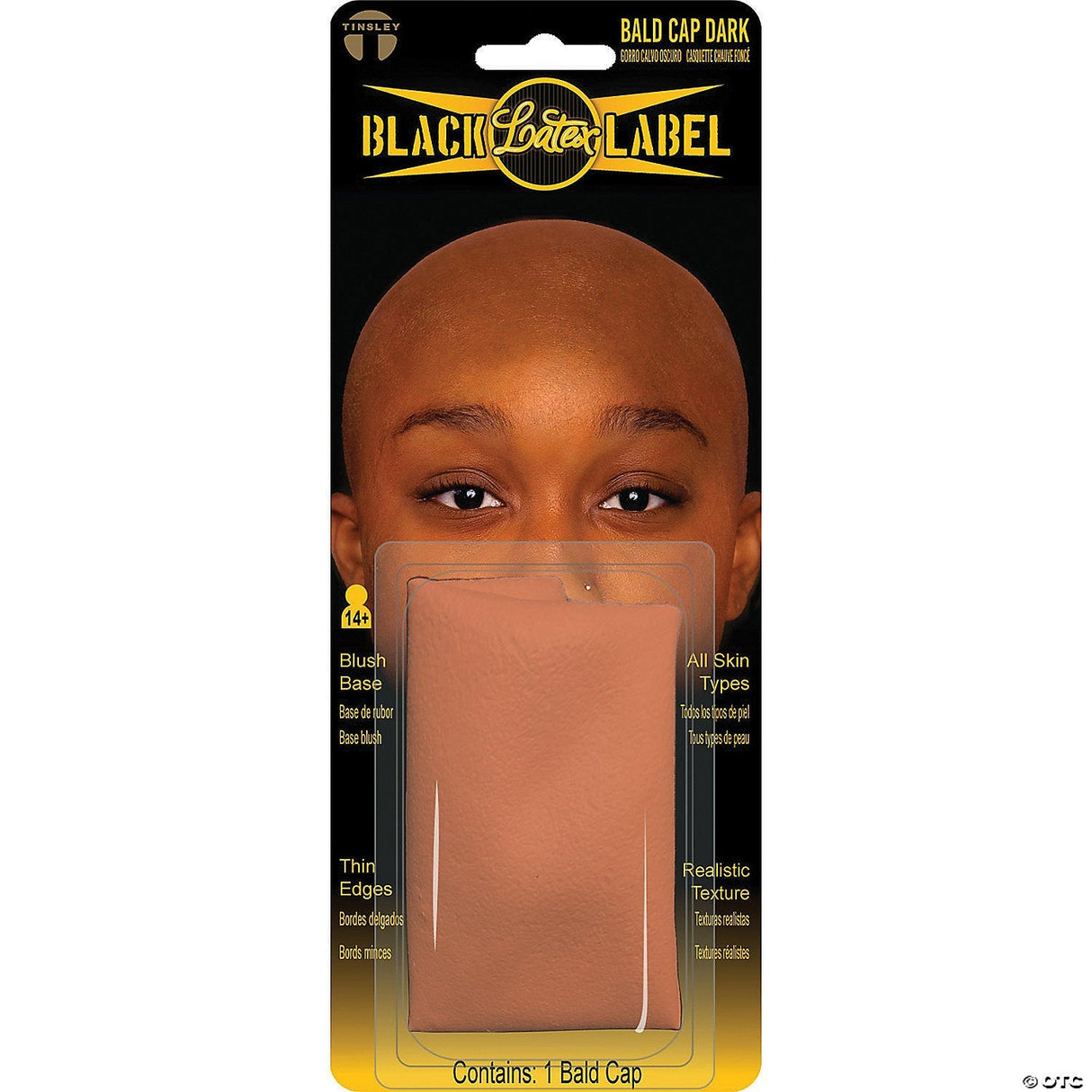 Dark Brown Latex Bald Cap