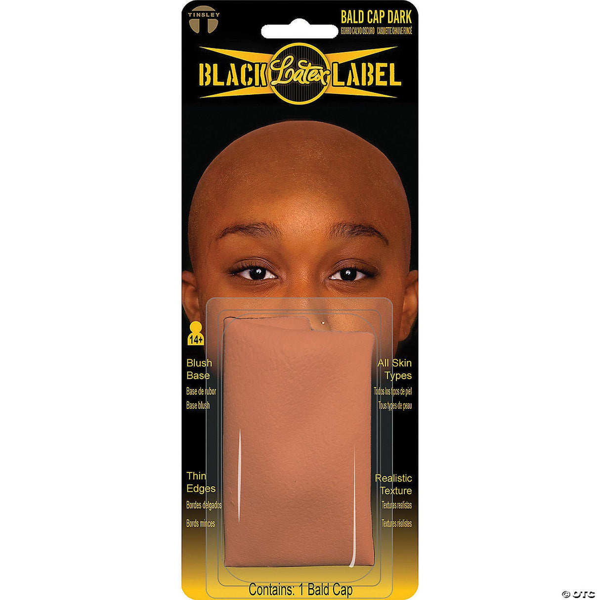 Dark Brown Latex Bald Cap