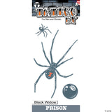 Prison Adhesive Tattoo Black Widow
