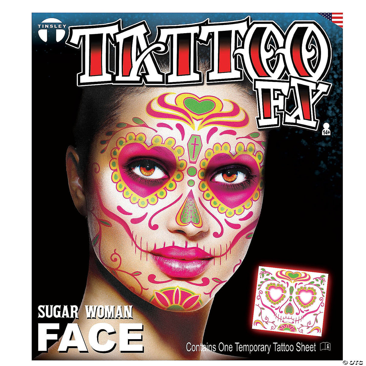 Face Tattoo Sugar Skull Female