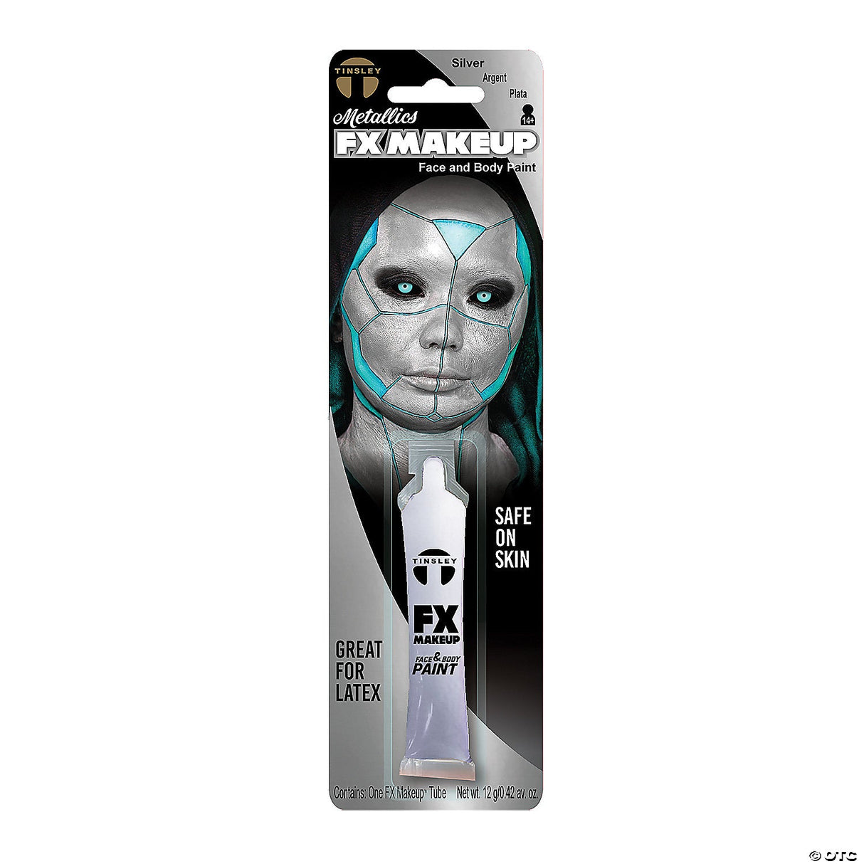 METALLIC SILVER MAKEUP FACE  B