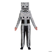 Boys Minecraft Skeleton Costume – Kids Halloween Cosplay Party Outfit