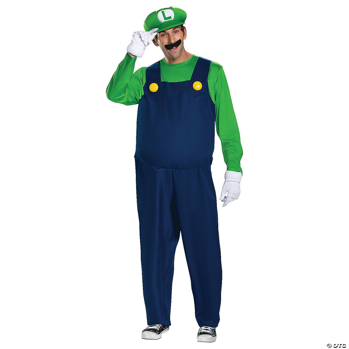 Luigi Deluxe Adult Costume M 38-40 – Super Mario Bros Halloween Party Cosplay