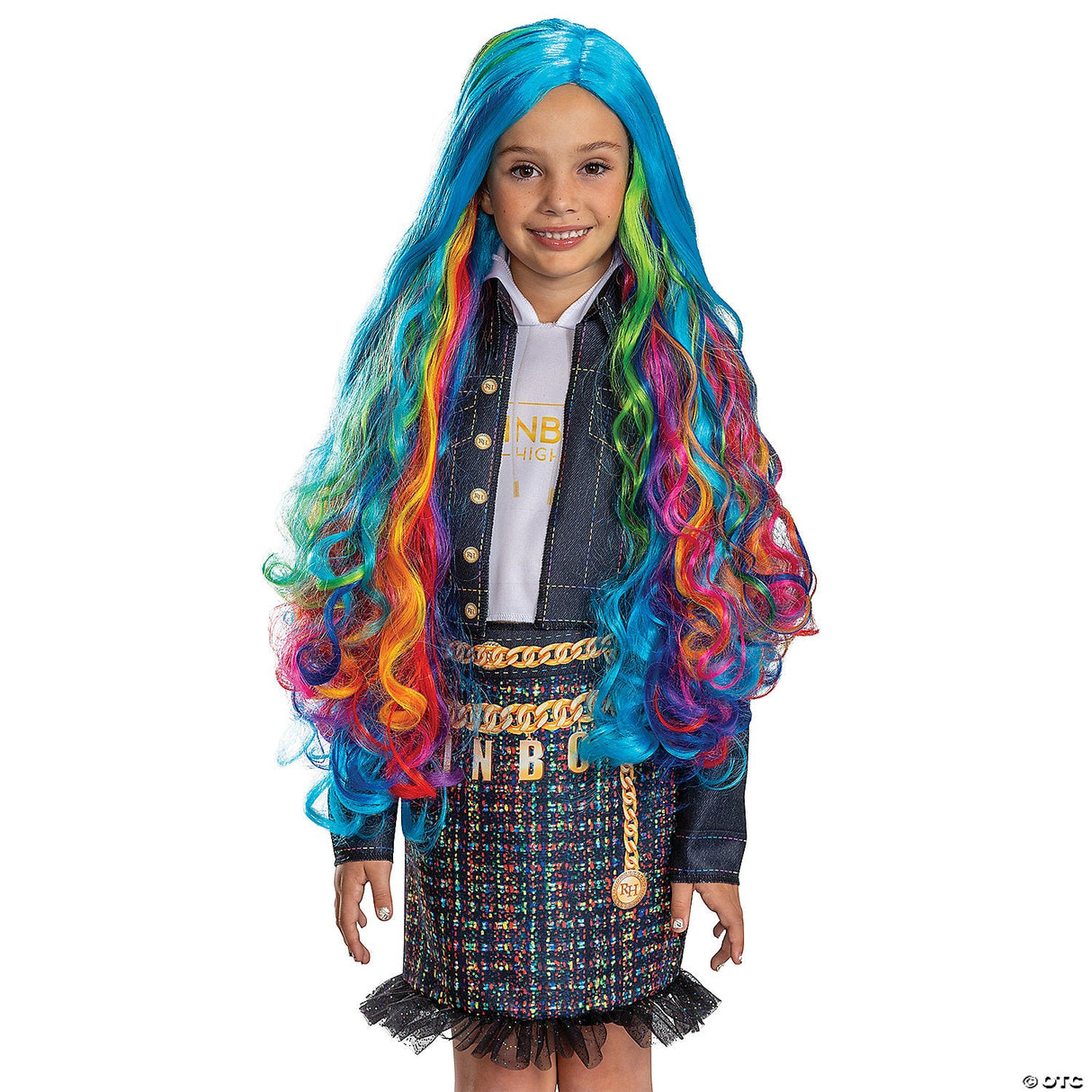 Girl's Rainbow High Amaya Wig – Kids Halloween Cosplay Hair Accessory