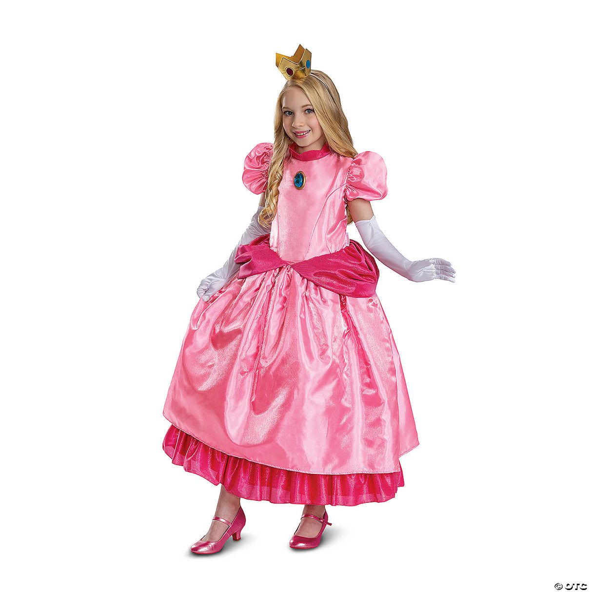 Girl's Elevated Super Mario Bros™ Princess Peach Costume - Medium 7-8