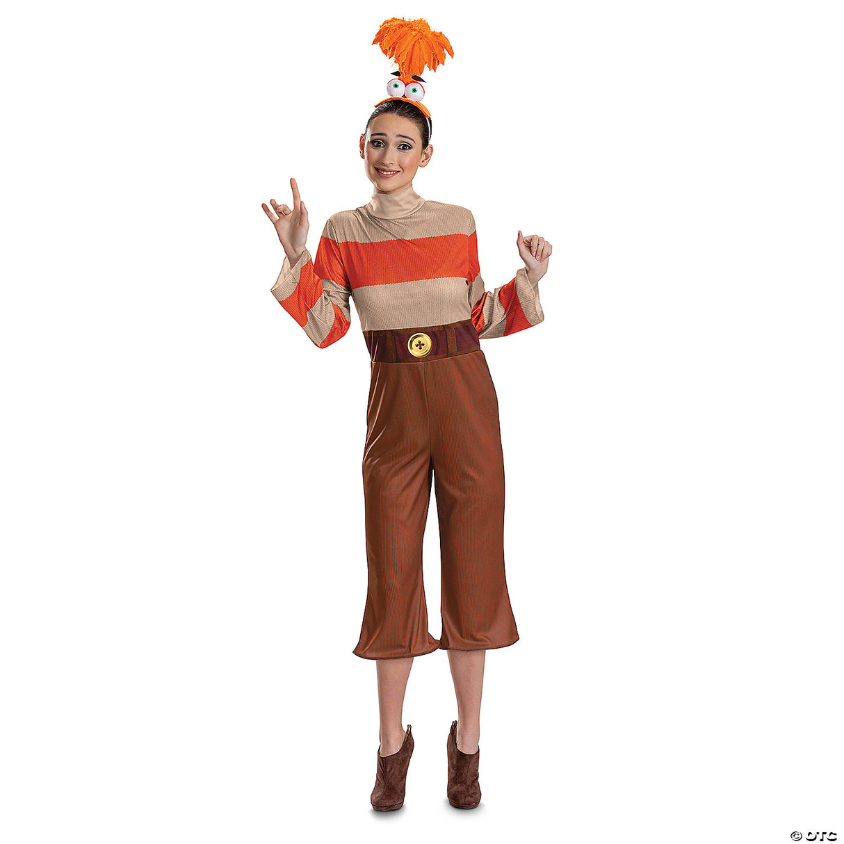 Women’s Deluxe Disney/pixar Inside Out 2 Orange Anxiety Costume - Large 12-14