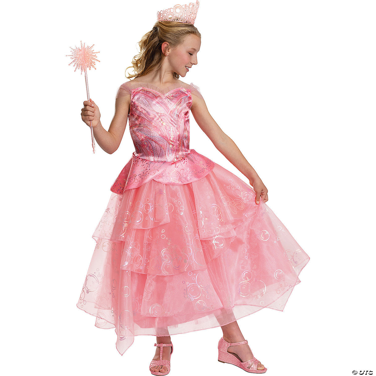 Girl’s Deluxe Wicked™ Glinda The Good Witch Pink Dress Costume - Large 10-12