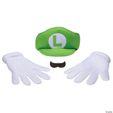 Adults Classic Elevated Super Mario Bros™ Luigi Costume Accessory Kit