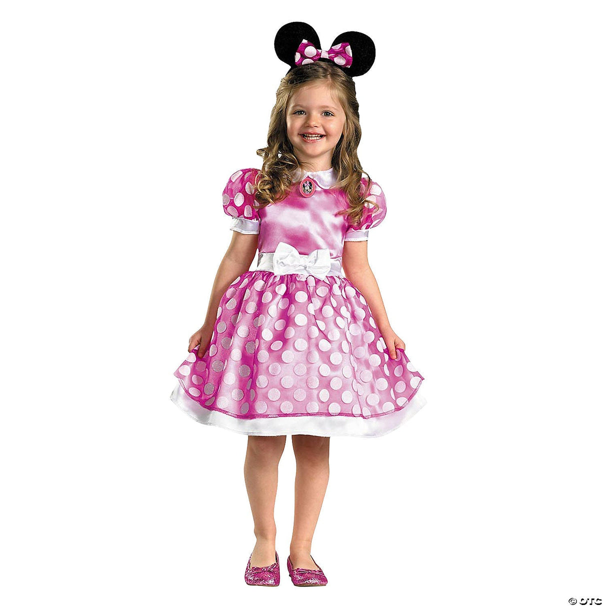 GIRL'S PINK MINNIE MOUSE-TDLR 2T - Halloween Costume Dress Up Party Outfit