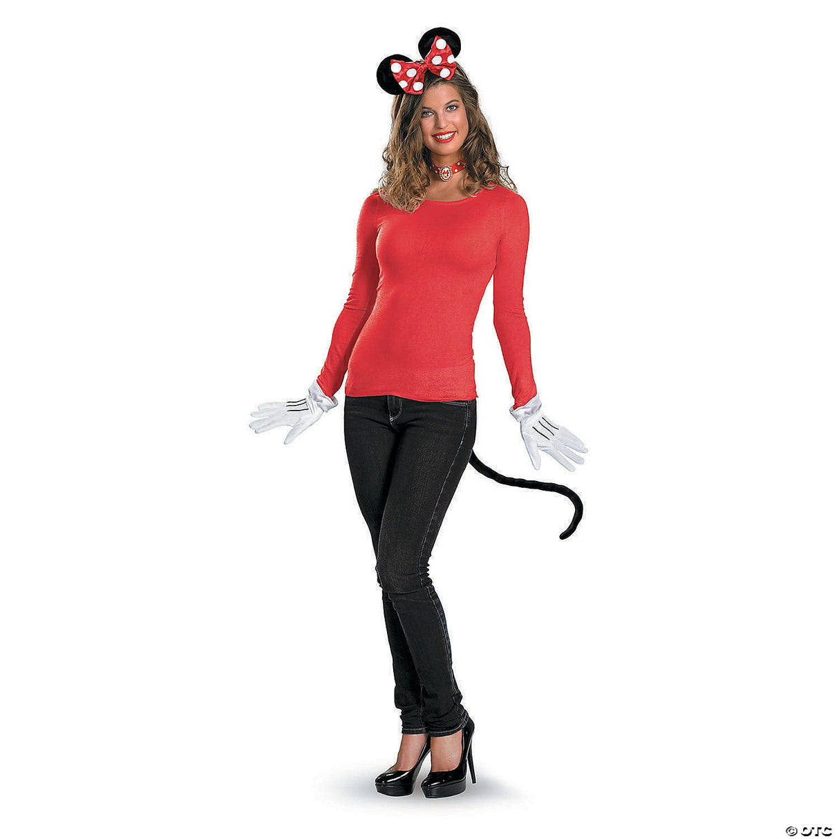 Women's Red Minnie Mouse Costume Kit - Standard - Halloween Costume Adult Cospla