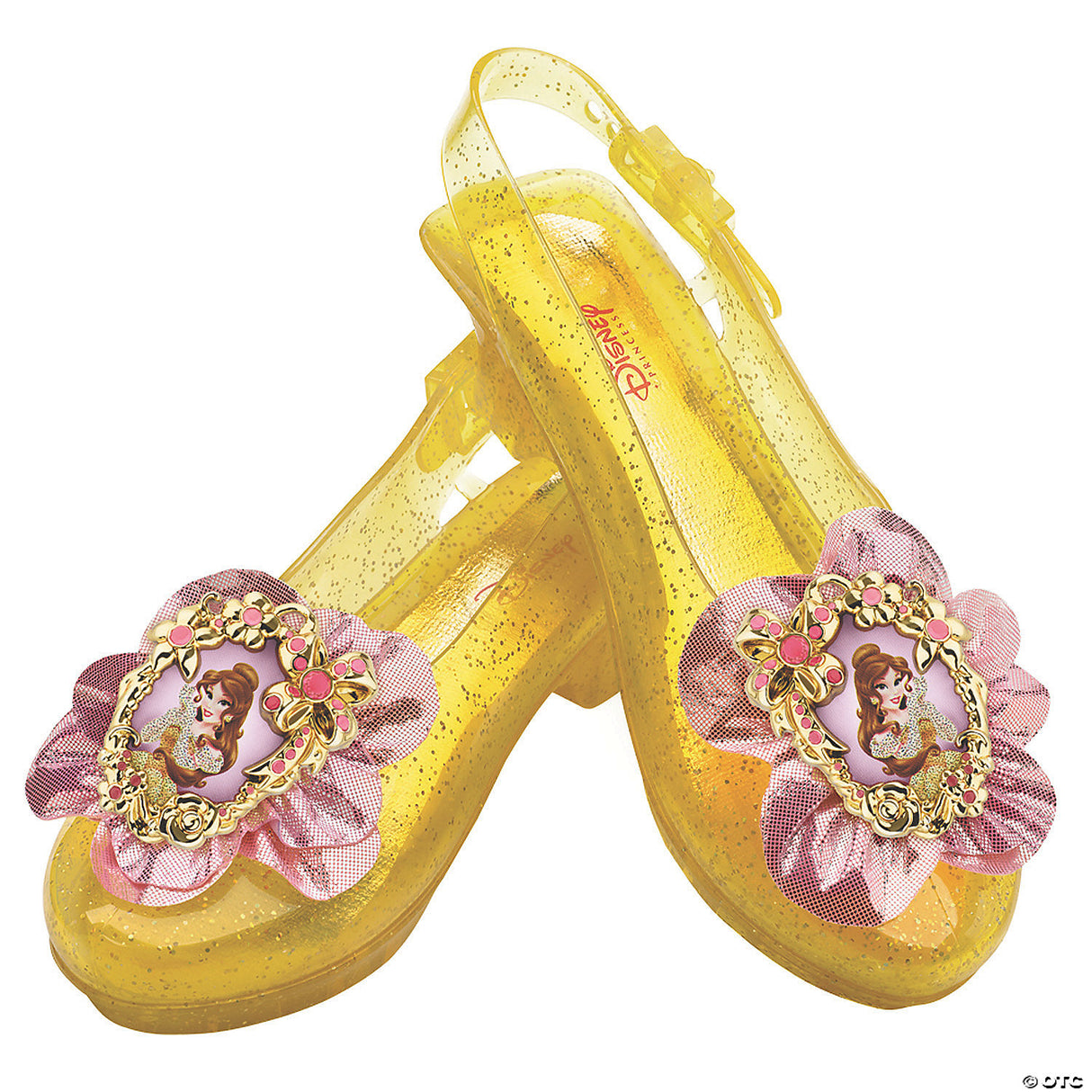 Kids Disney’s Beauty And The Beast Belle Yellow Sparkle Jelly Shoes