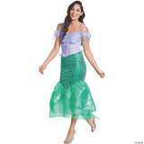 WOMEN'S ARIEL DELUXE COSTUME 4-6 - Adult Halloween Costume Accessory Party Dress