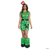 ADULT MINECRAFT CREEPER FEMALE COSTUME