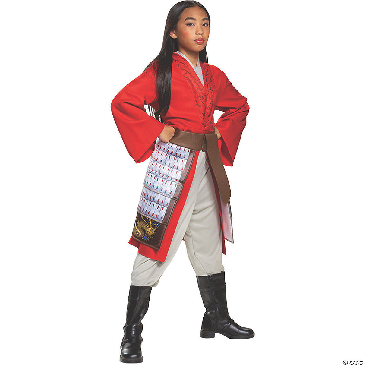 Girl's Deluxe Mulan Hero Red Dress Costume