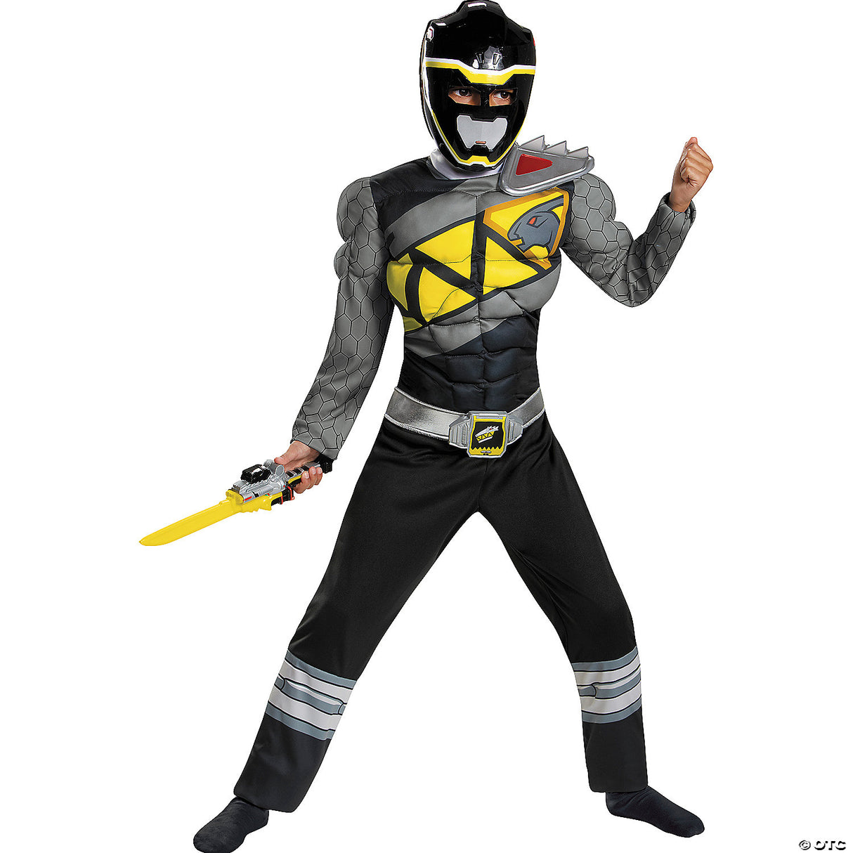 DINO CHARGE BLACK RANGER MUSCLE COSTUME