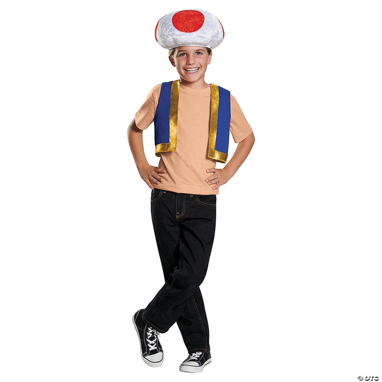 Kids Super Mario Bros.™ Toad Costume Kit - Up To Size 8 - Kids Halloween Costume