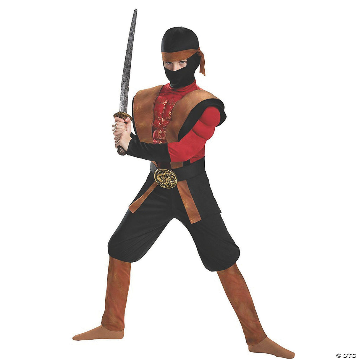 Ninja Warrior Muscle Costume Child 4-6 – Boys Halloween Cosplay Outfit