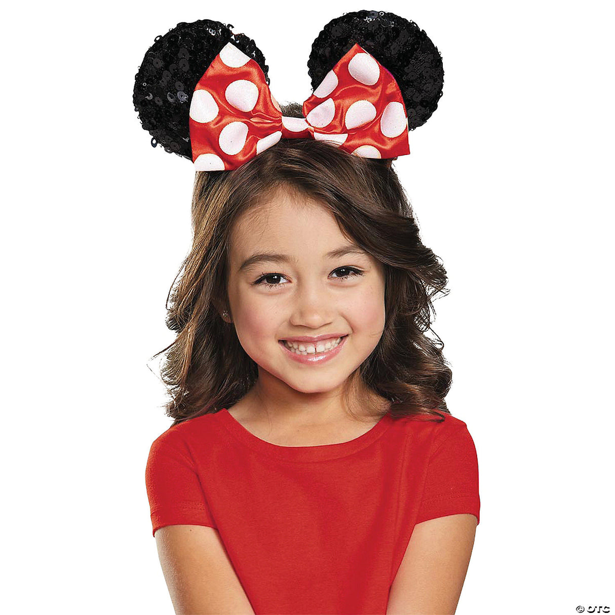 Kid’s Red Minnie Mouse Bow Sequin Ears