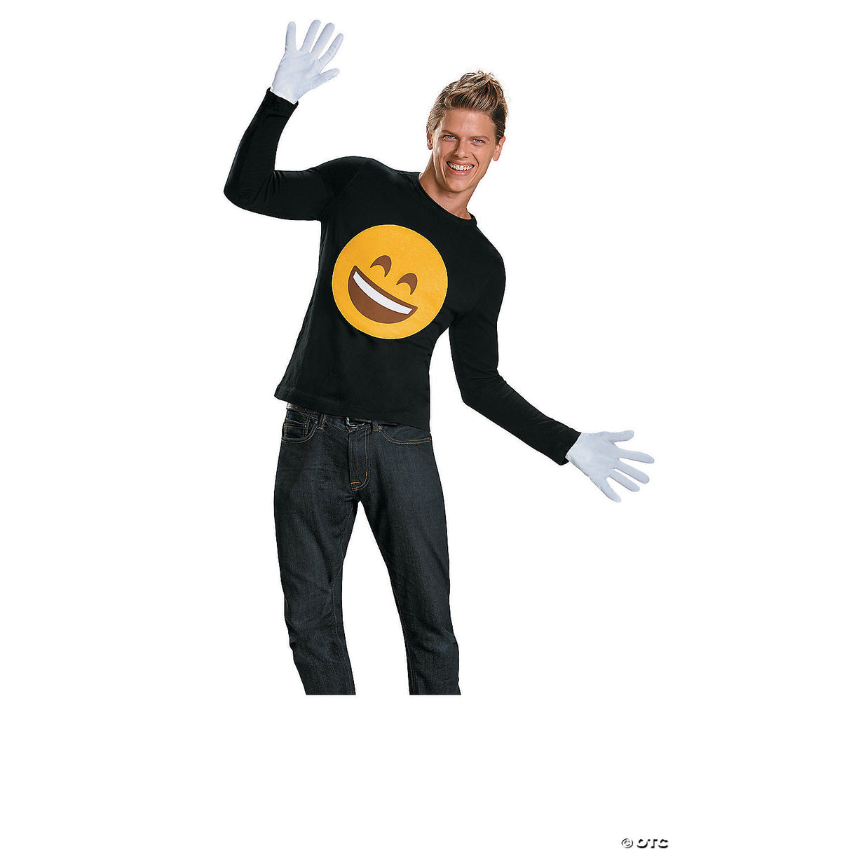 Men's Smile Emoji Costume Kit