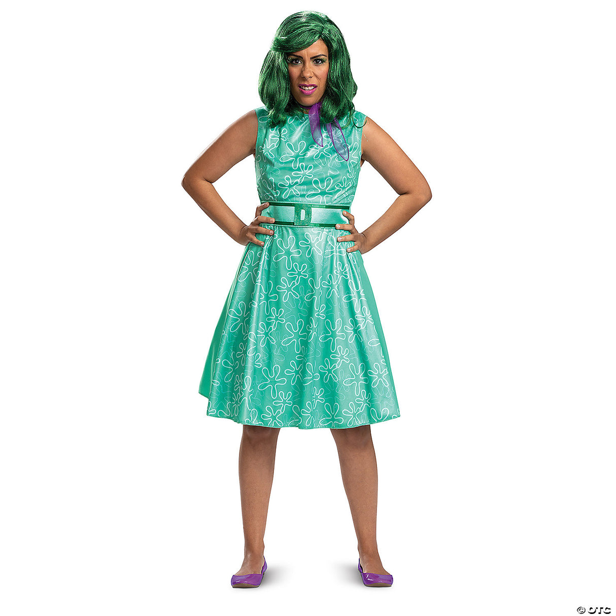 Women’s Classic Disney/pixar Inside Out 2 Green Disgust Costume - Large 12-14