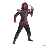Kids Muscle Red Fire Ninja Costume - Small