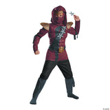Kids Muscle Red Fire Ninja Costume - Small