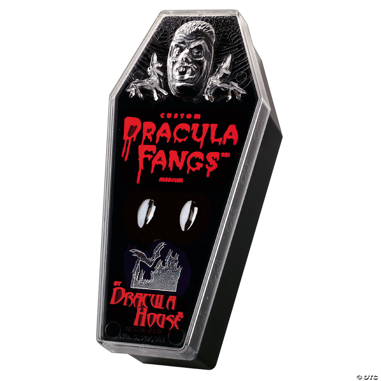 CHROME PLATED DRACULA FANGS-MD