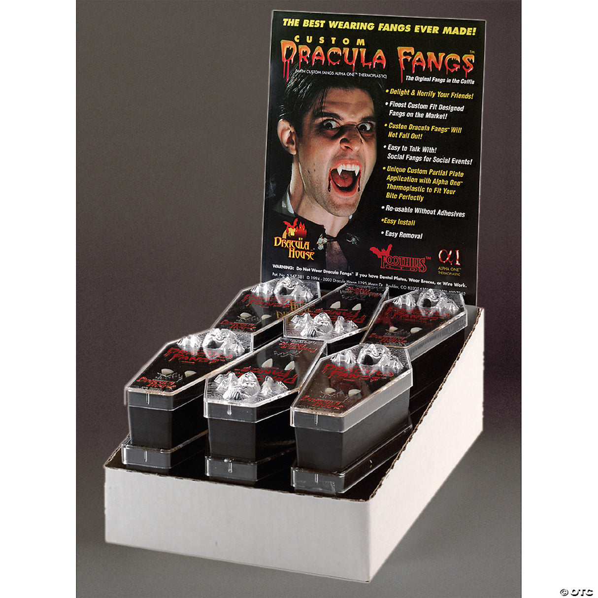 DRACULA FANGS DISPLAY 12 PCS M