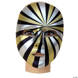 Striped Mardi Gras Mask – Party Masquerade Halloween Costume Accessory Prop