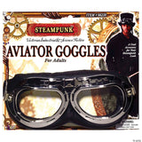 Adult Steampunk Aviator Goggles - Halloween Costume Accessory Party Dress Up