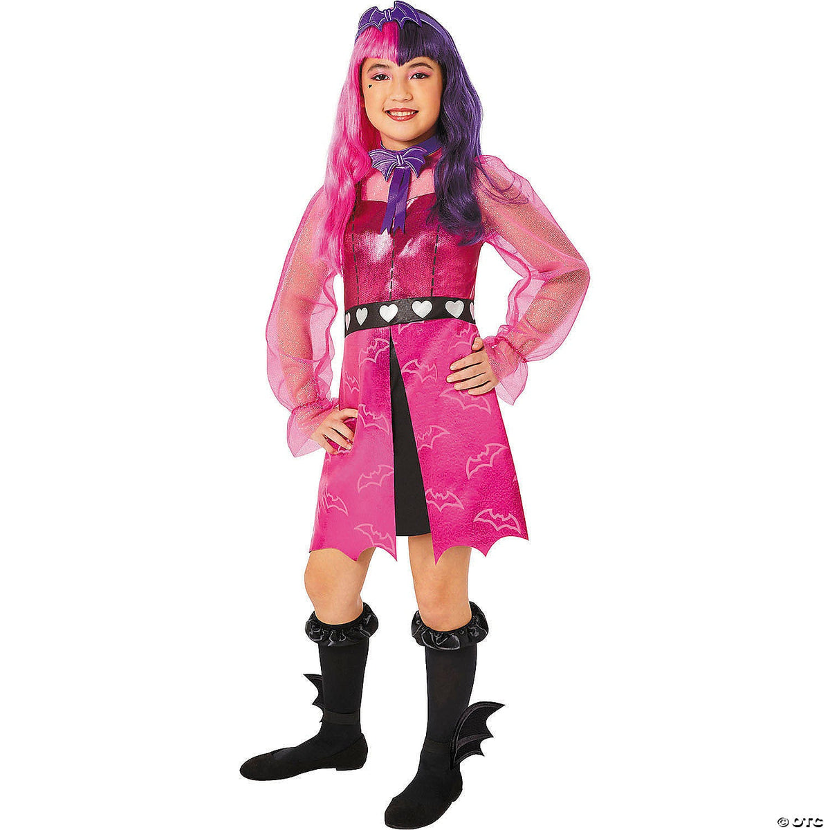 Kids Monster High™ Pink & Purple Draculaura Costume - Large 10-12