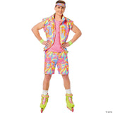 Adults Barbie® Movie Pink & Yellow Skating Ken® Costume - Medium 38-40