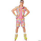 Adults Barbie® Movie Pink & Yellow Skating Ken® Costume - Extra Large 46-48