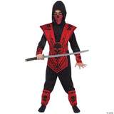 NINJA COSTUME MEDIUM RED BLACK - Halloween Costume Outfit Cosplay Party Dress Up