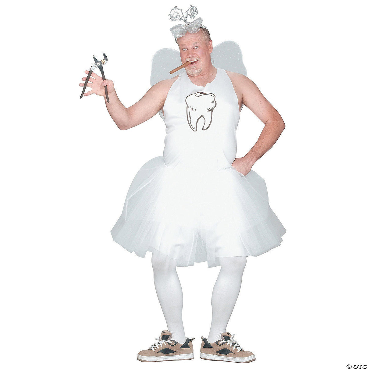 Tooth Fairy Adults Costume – Funny Fantasy Halloween Cosplay Plus Size Outfit