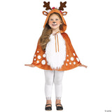 HOODED DEER CAPE-4-6X - Girls Halloween Costume Cosplay Party Dress Up