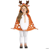 HOODED DEER CAPE-4-6X - Girls Halloween Costume Cosplay Party Dress Up