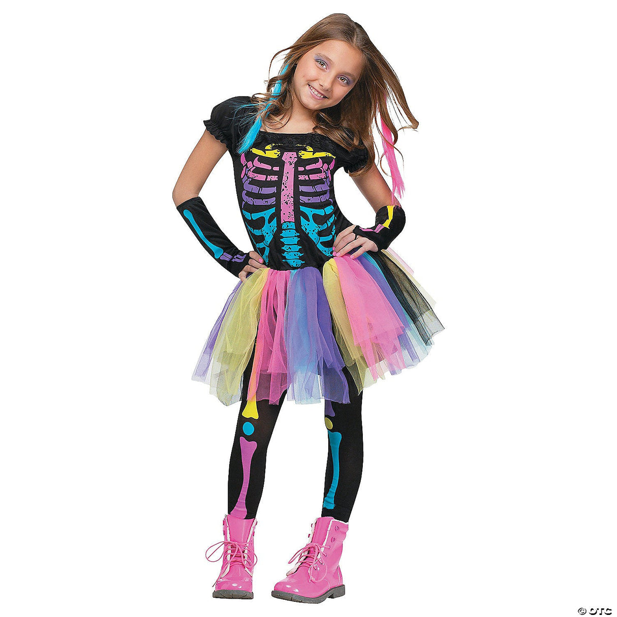 FUNKY PUNKY BONES CHLD SM 4-6  Halloween Costume Cosplay & Party Outfit For Kids