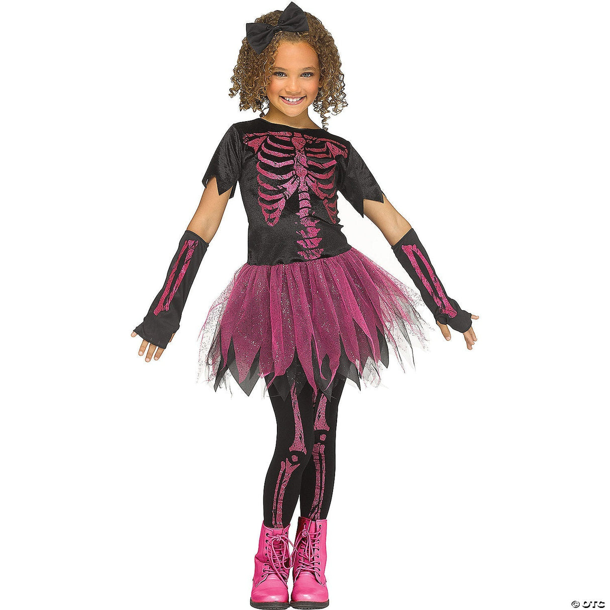 CHILD SKELE-GIRL PINK SM - Halloween Costume Dress Up Party Outfit