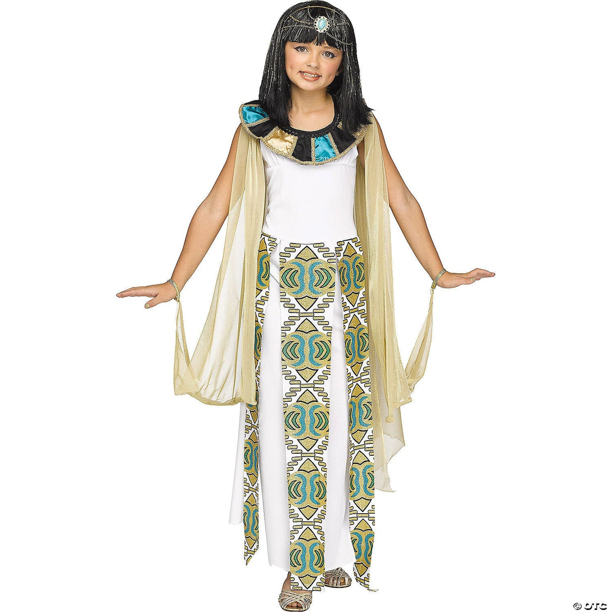 Girl's Cleopatra Costume Small – Kids Egyptian Halloween Cosplay Outfit