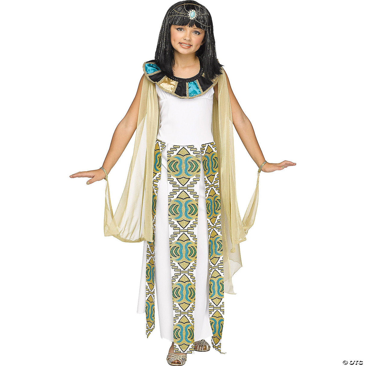 Girl's Cleopatra Costume Small – Kids Egyptian Halloween Cosplay Outfit